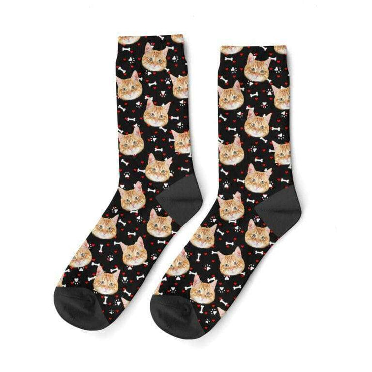 Custom Socks with Cat Faces